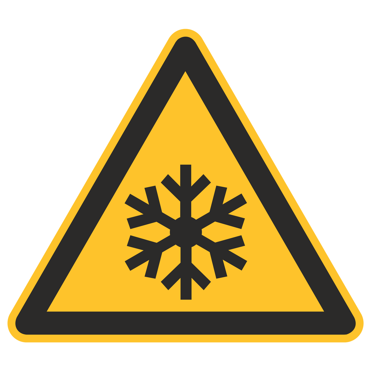 Warnzeichen / Warnung vor niedriger Temperatur/Frost