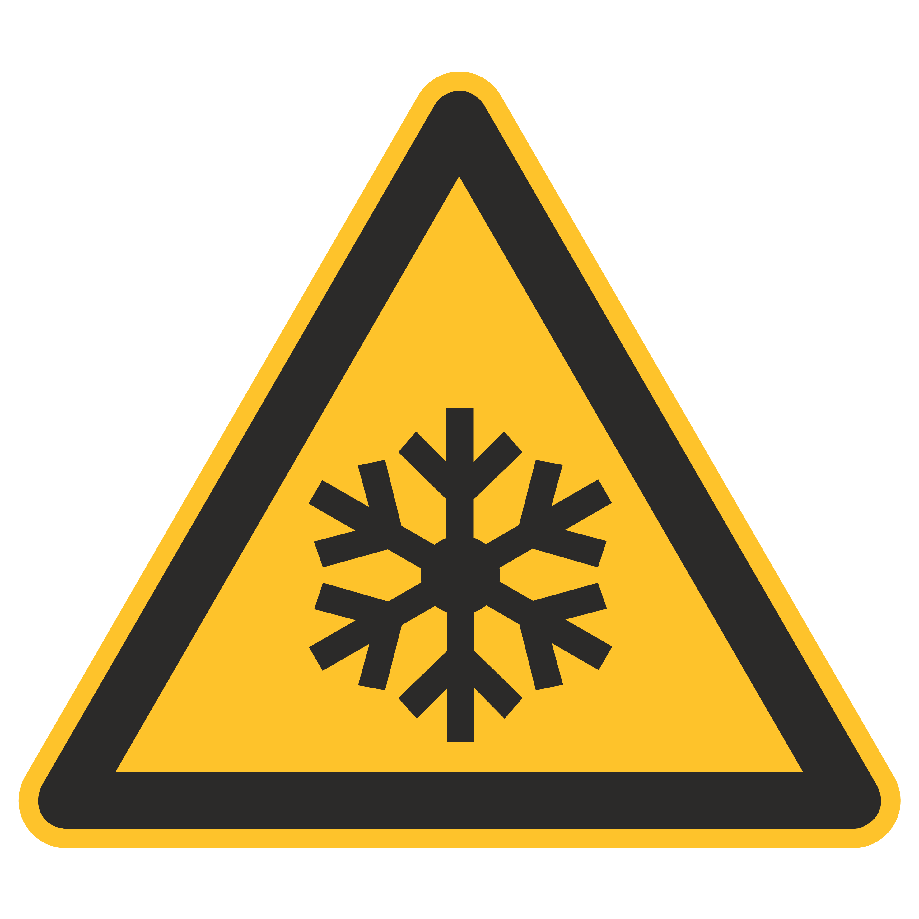 Warnzeichen / Warnung vor niedriger Temperatur/Frost