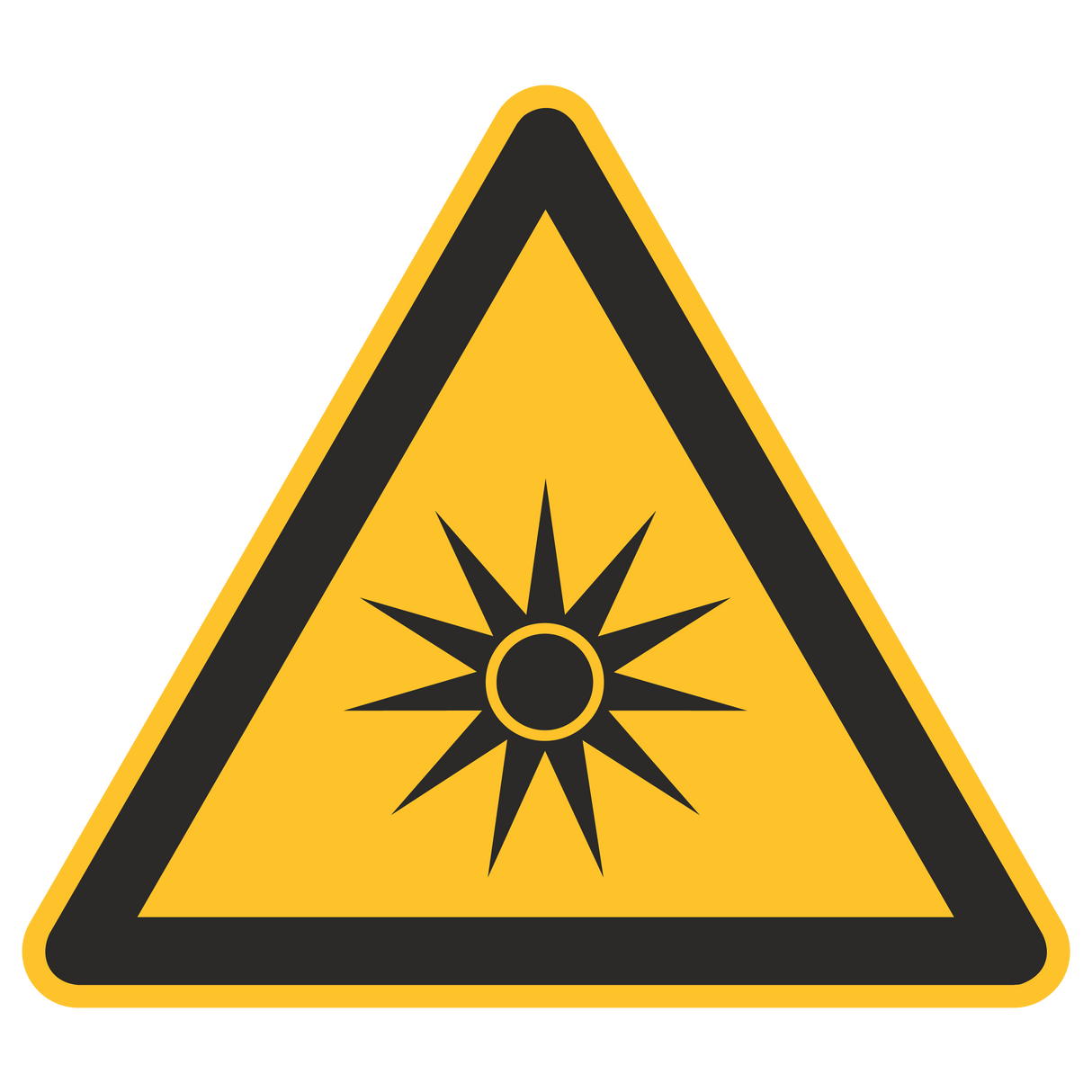 Warnzeichen / Warnung vor optischer Strahlung