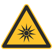Warnzeichen / Warnung vor optischer Strahlung