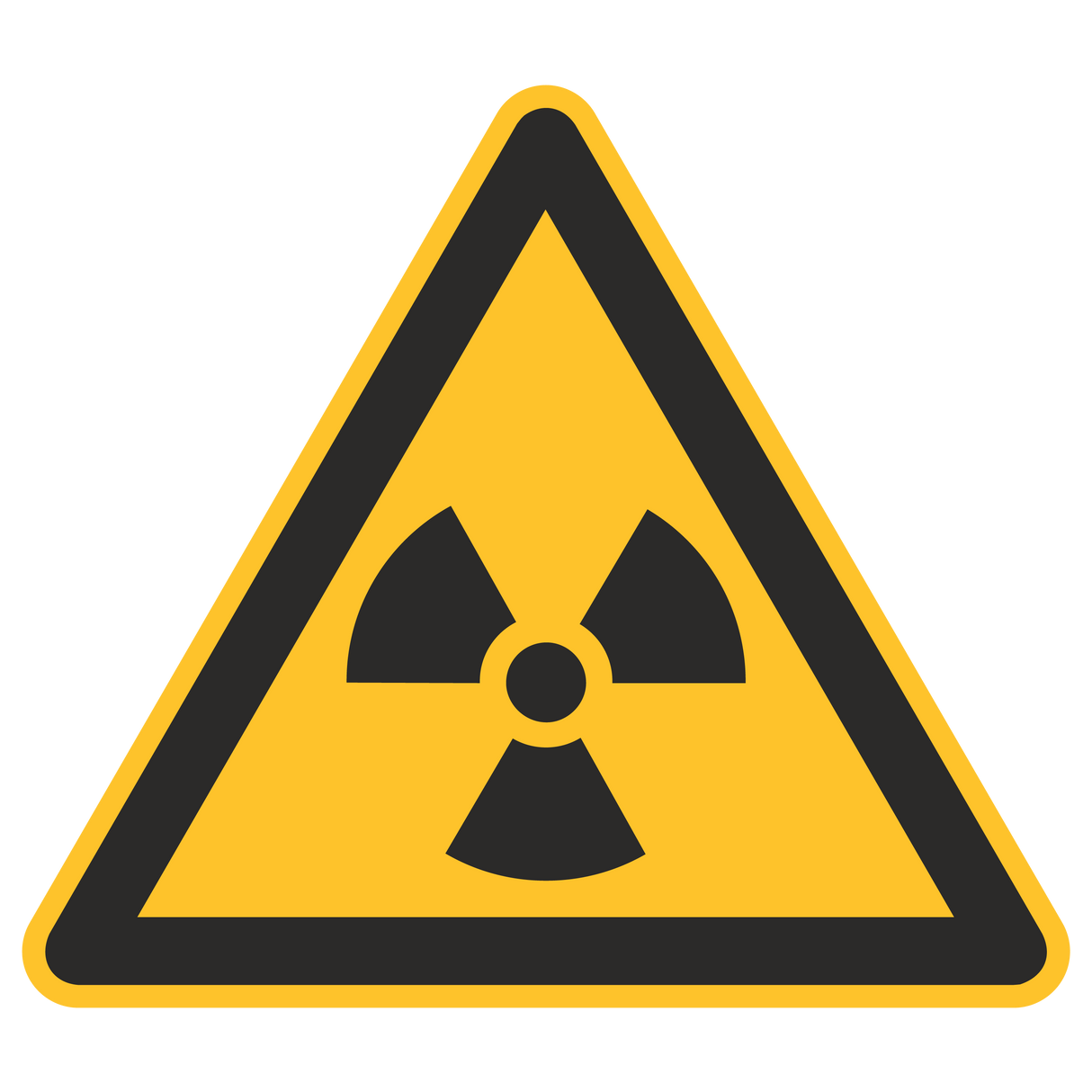 Warnzeichen / Warnung vor radioaktiven Stoffen oder ionisierender Strahlung