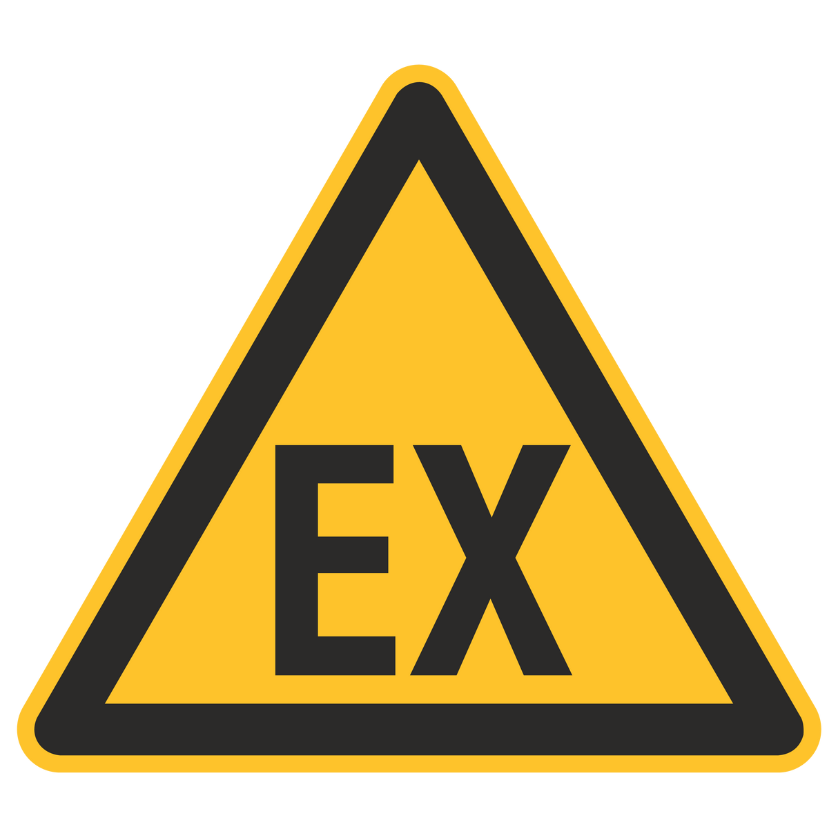 Warnzeichen / Warnung vor explosionsfähiger Atmosphäre