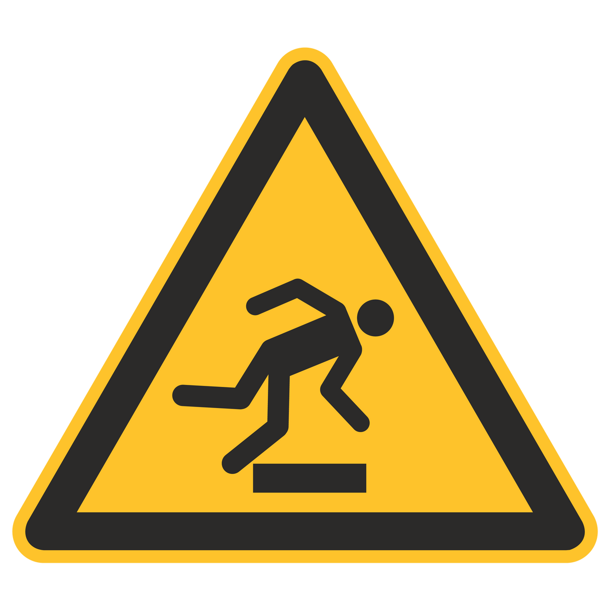 Warnzeichen / Warnung vor Hindernissen am Boden