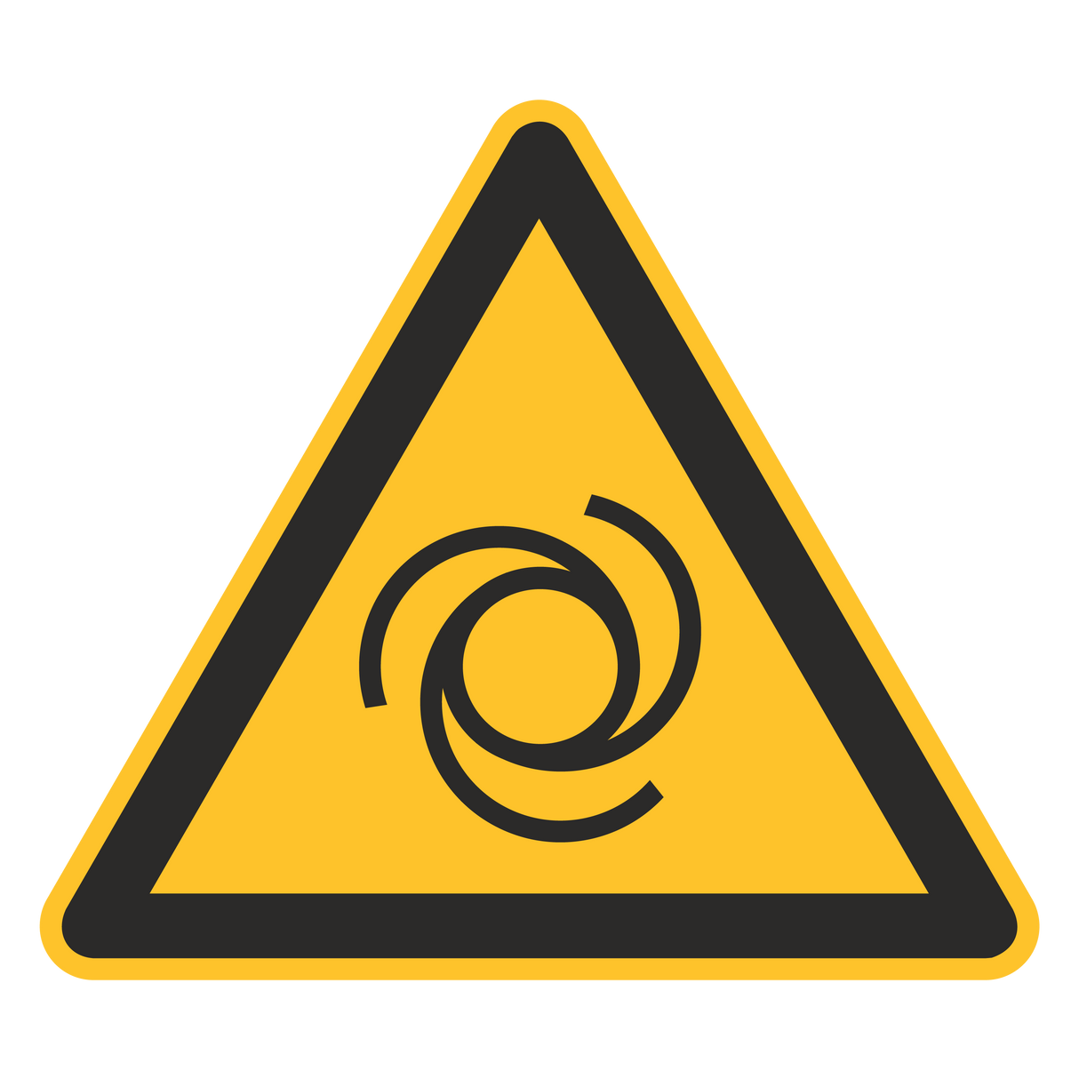Warnzeichen / Warnung vor automatischem Anlauf