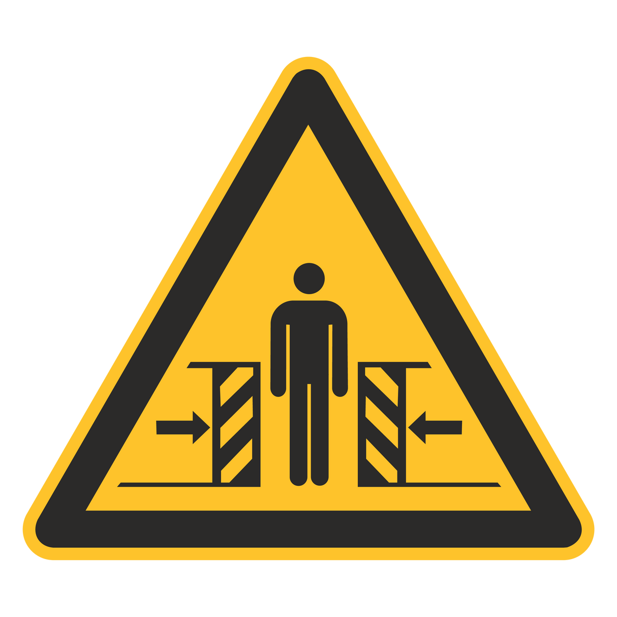 Warnzeichen / Warnung vor Quetschgefahr