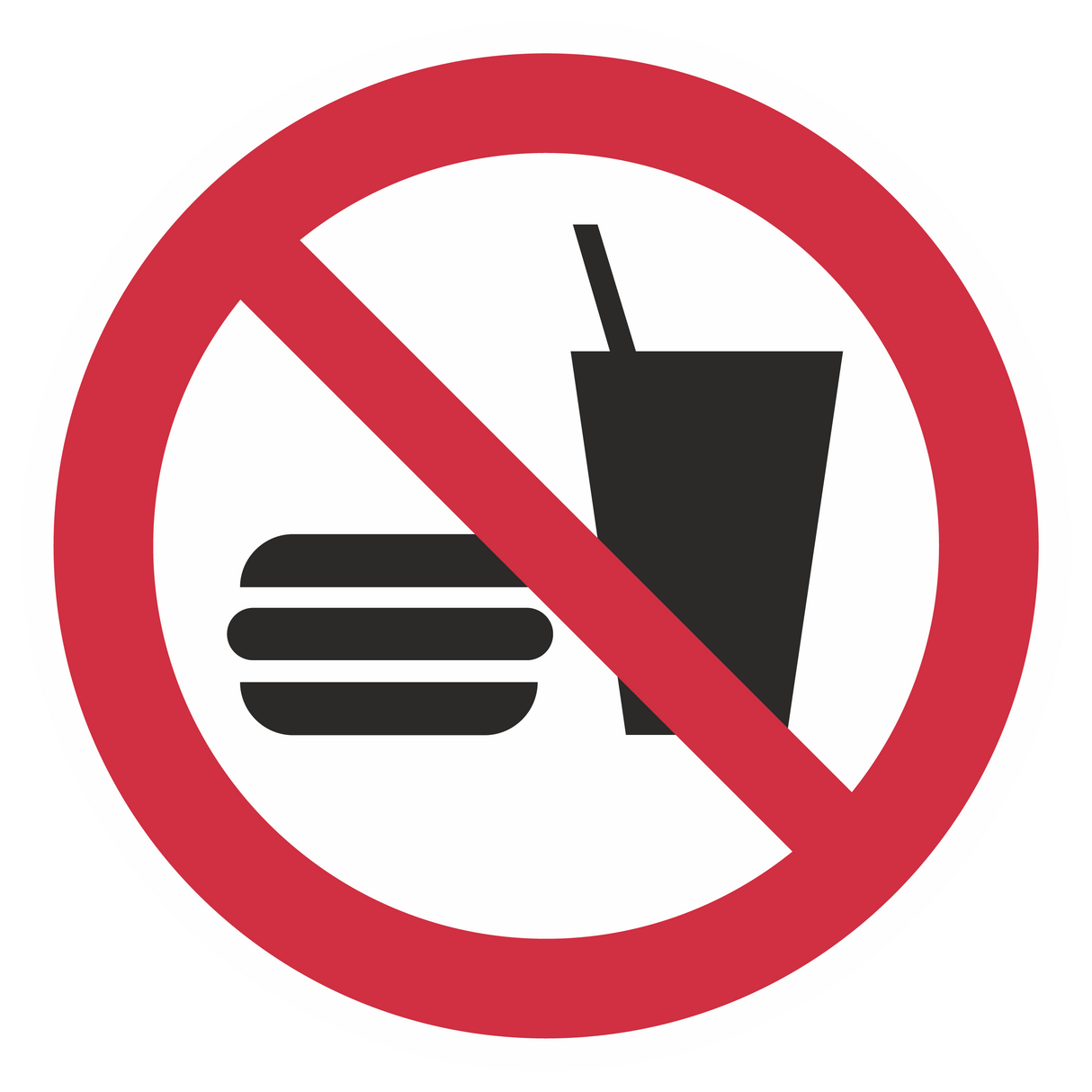 Verbotszeichen / Essen und Trinken verboten
