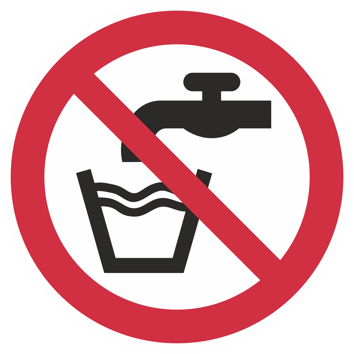 Verbotszeichen / Kein Trinkwasser
