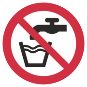 Verbotszeichen / Kein Trinkwasser