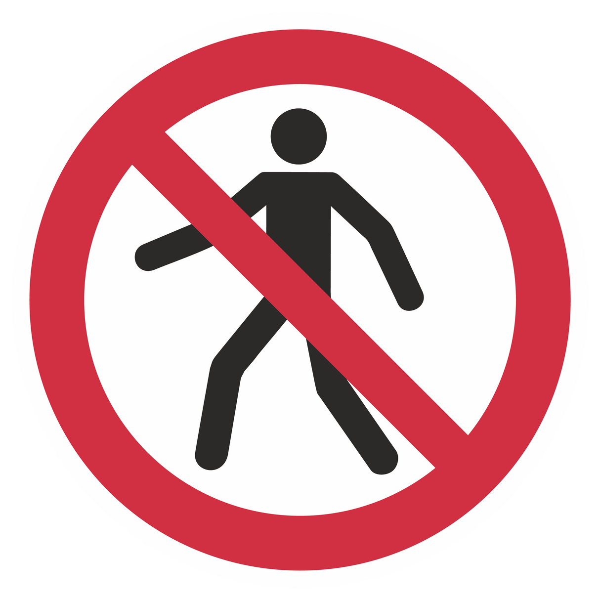 Verbotszeichen / Für Fußgänger verboten