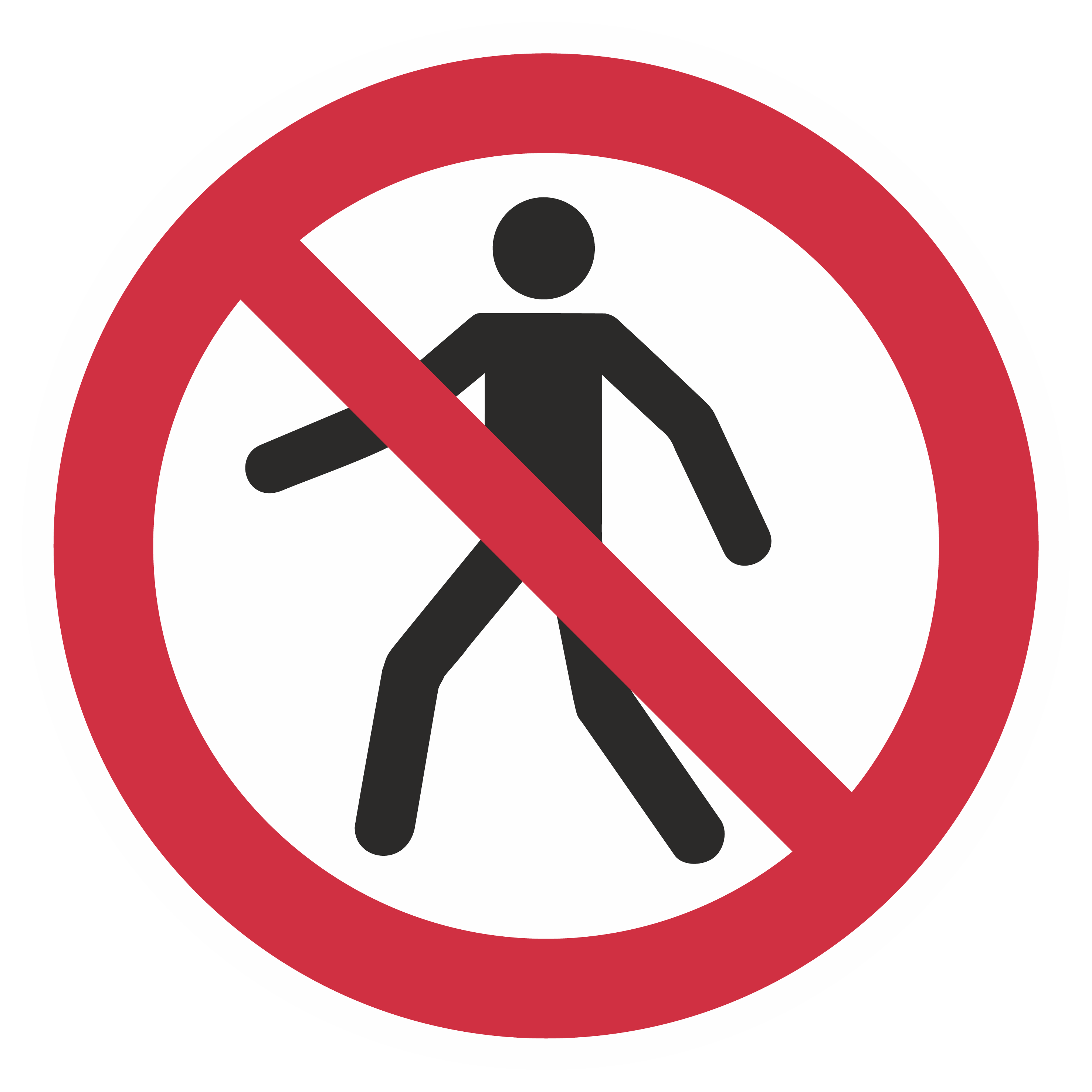 Verbotszeichen / Für Fußgänger verboten
