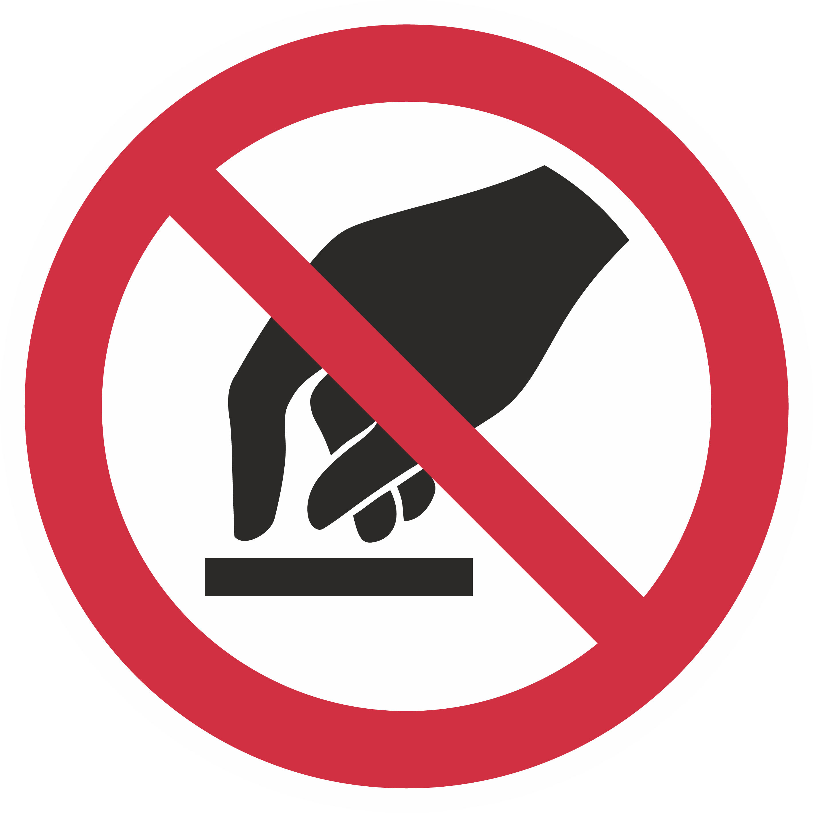 Verbotszeichen / Berühren verboten