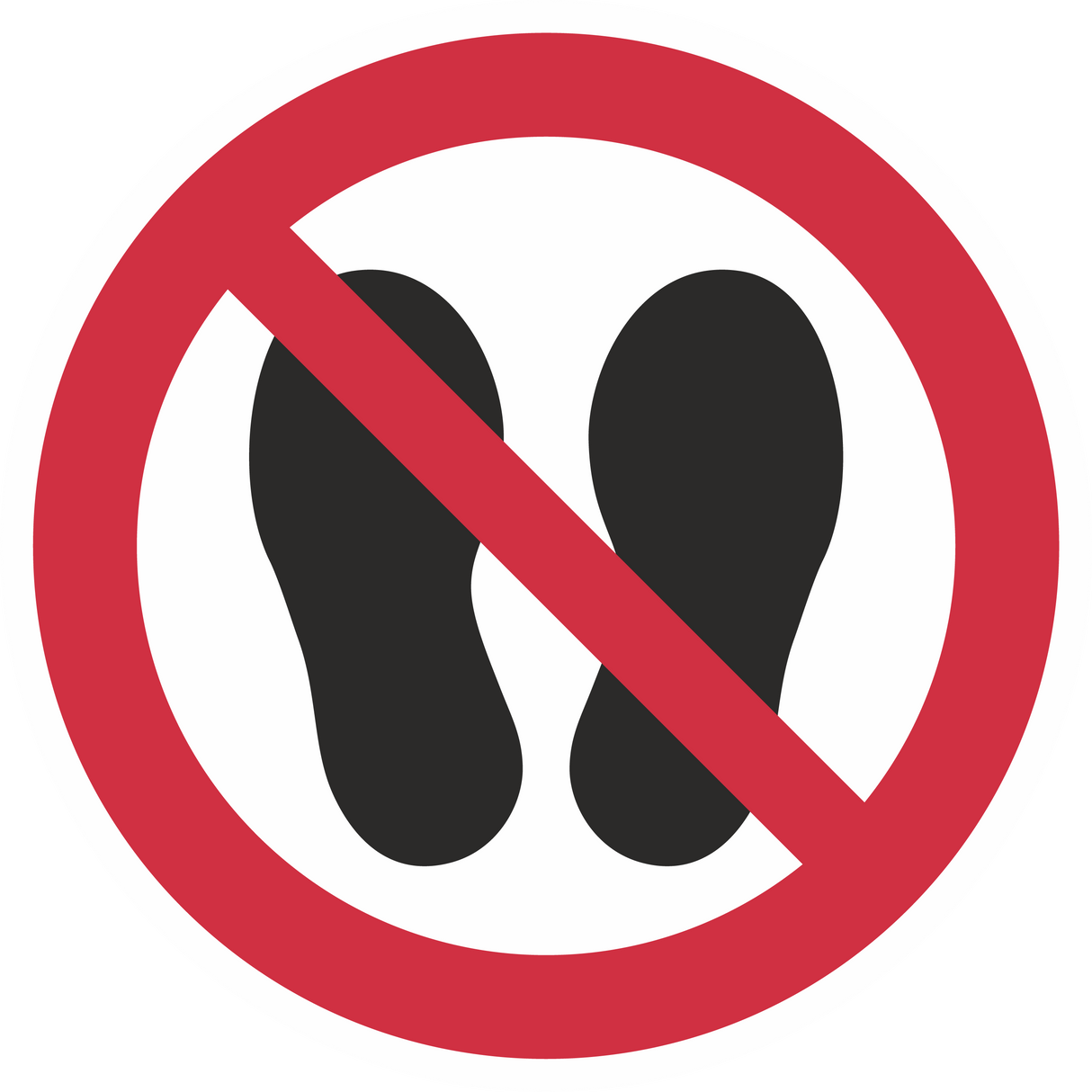 Verbotszeichen / Betreten der Fläche verboten