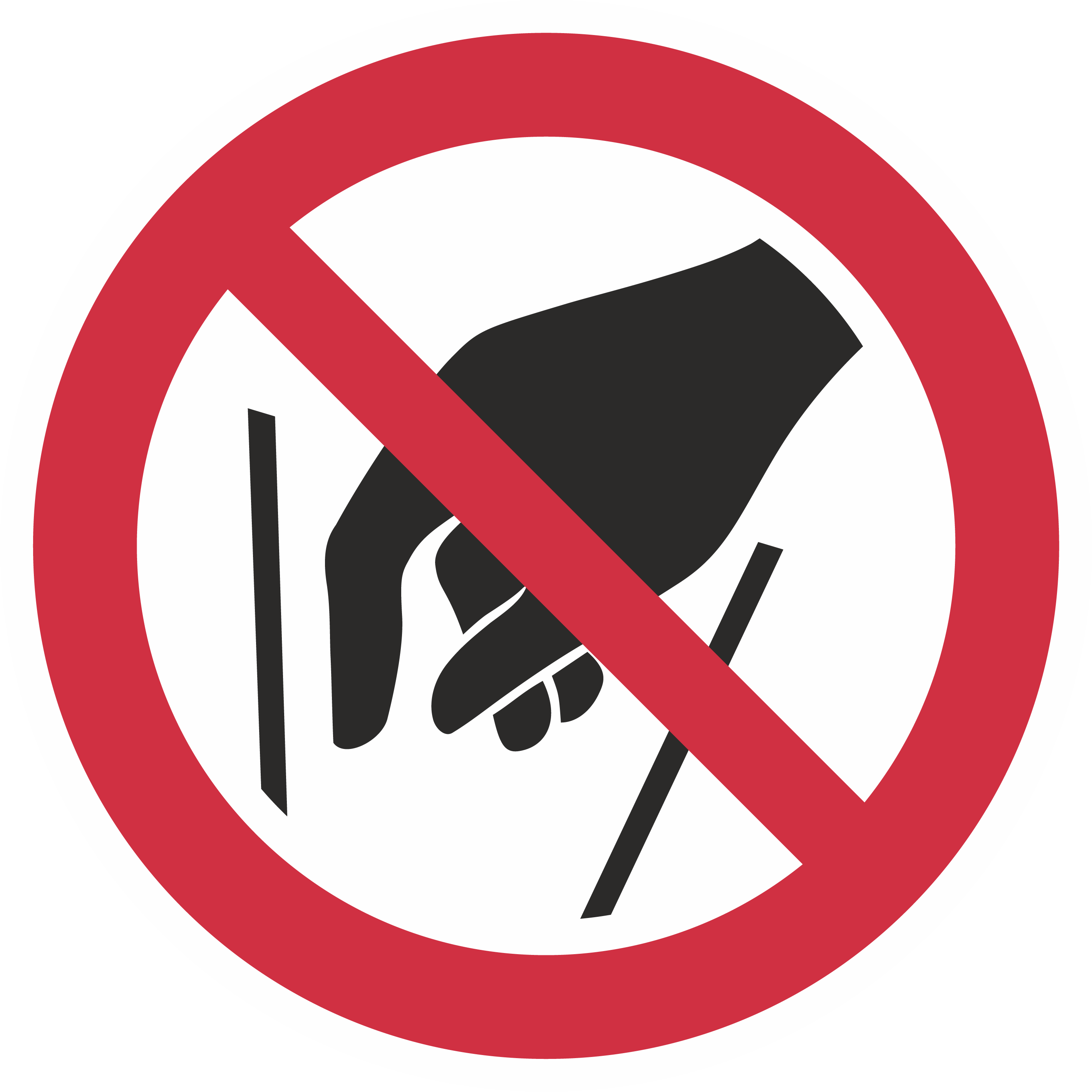 Verbotszeichen / Hineinfassen verboten
