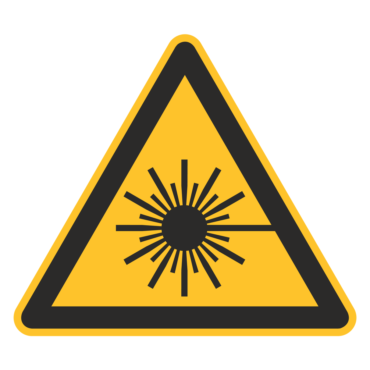 Warnzeichen / Warnung vor Laserstrahl