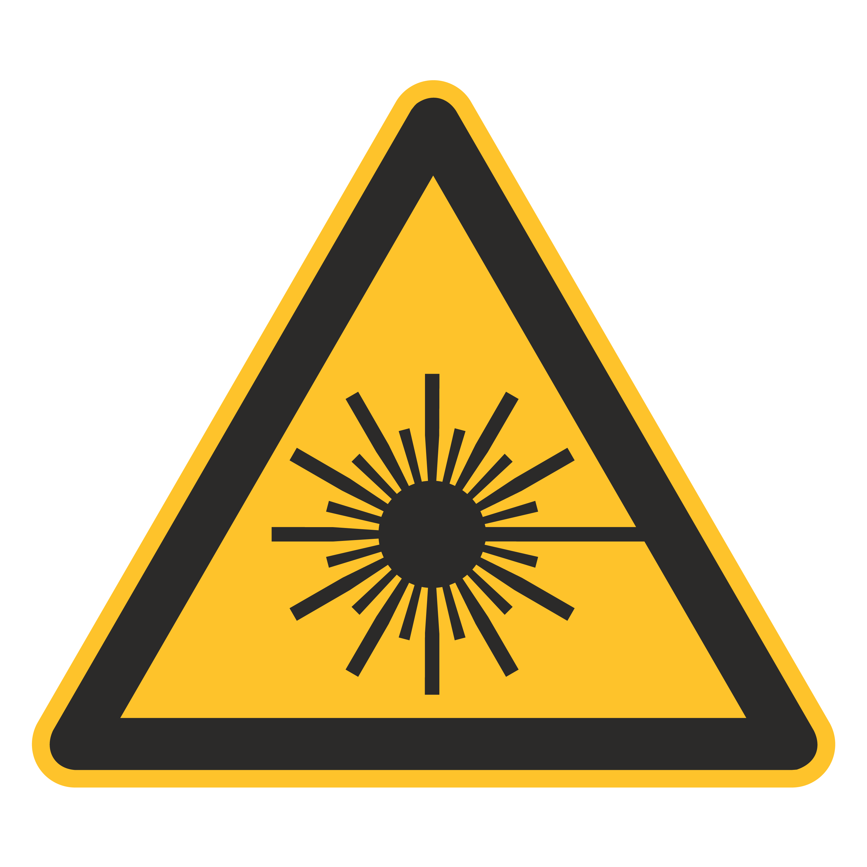 Warnzeichen / Warnung vor Laserstrahl