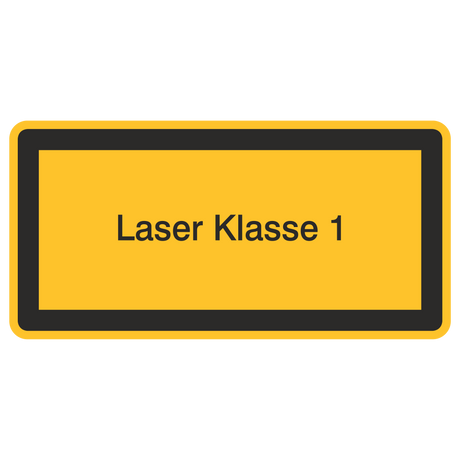 Laserwarnetikett / Laser Klasse 1