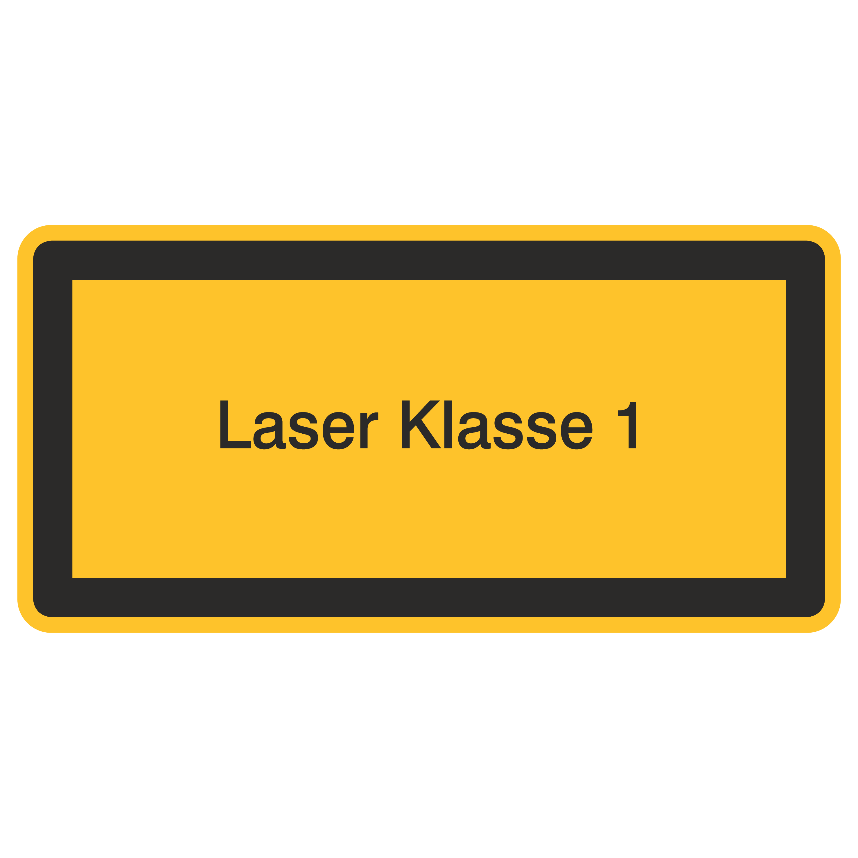Laserwarnetikett / Laser Klasse 1
