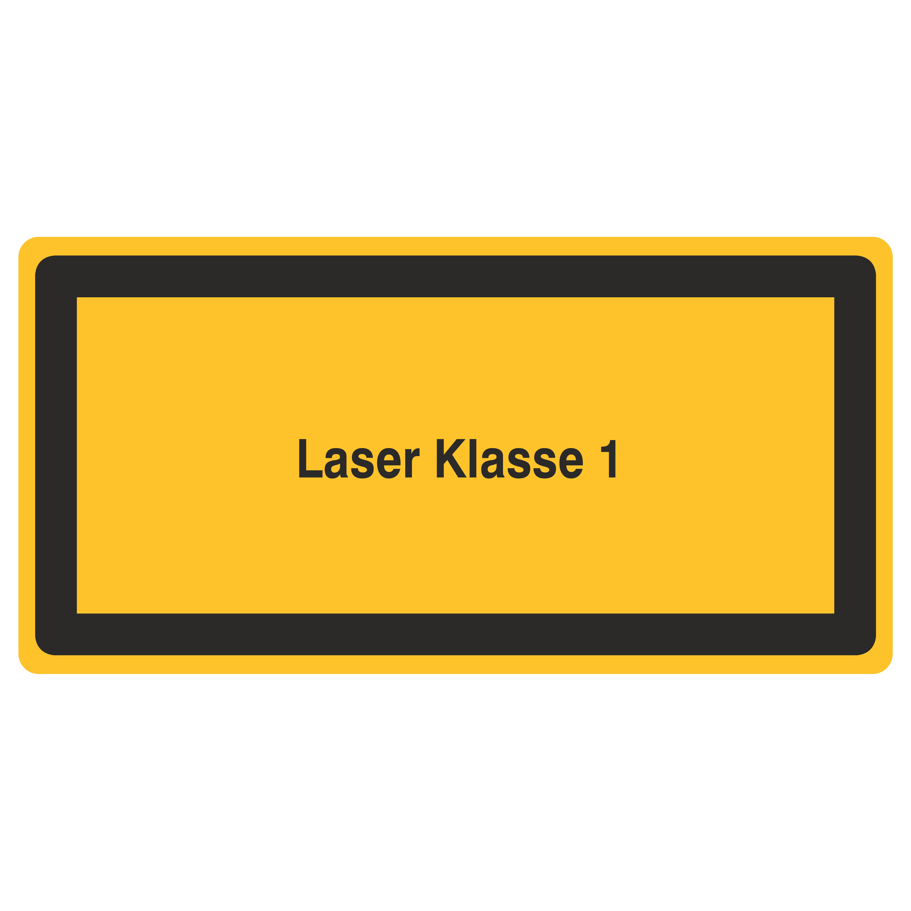 Laserwarnetikett / Laser Klasse 1