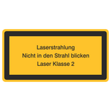 Laserwarnetikett / Laserstrahlung Nicht in den Strahl blicken / Laser Klasse 2