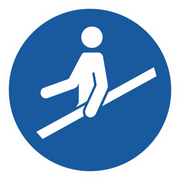 Gebotszeichen / Handlauf benutzen