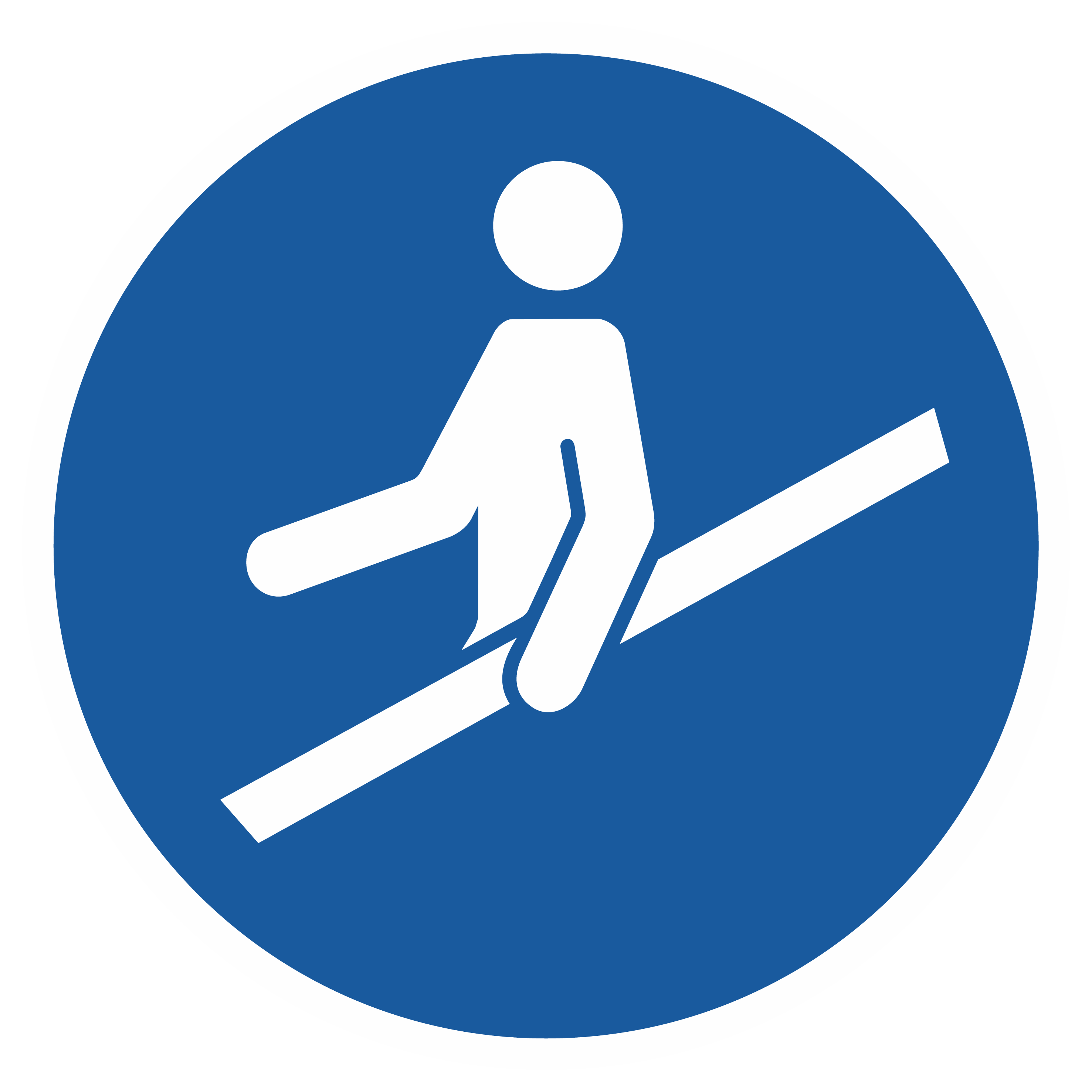 Gebotszeichen / Handlauf benutzen