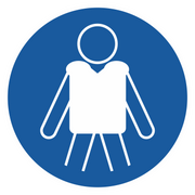 Gebotszeichen / Rettungsweste anlegen