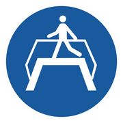 Gebotszeichen / Übergang benutzen