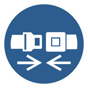 Gebotszeichen / Rückhaltesystem benutzen