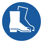 Gebotszeichen / Fußschutz benutzen