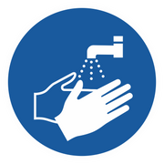 Gebotszeichen / Hände waschen