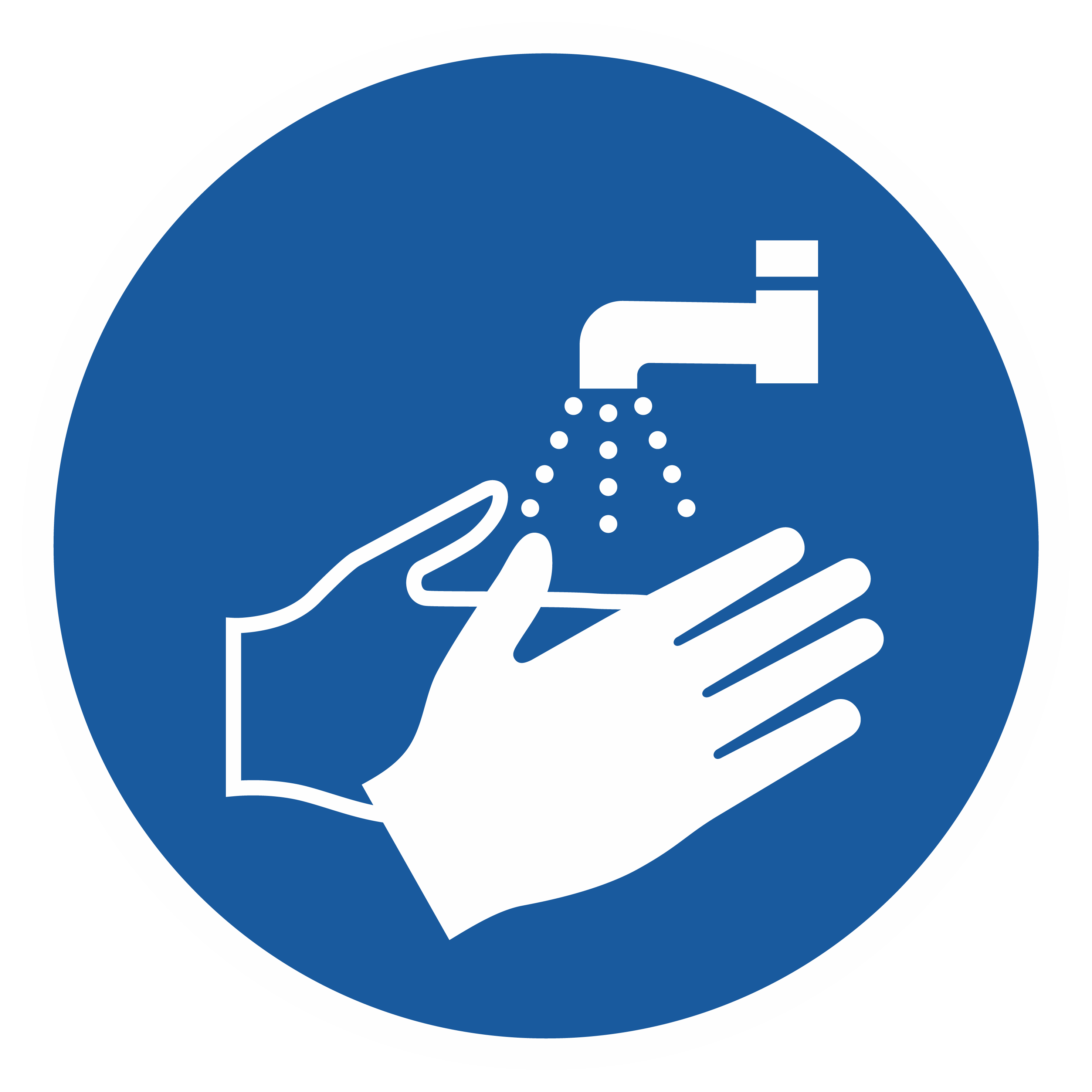 Gebotszeichen / Hände waschen