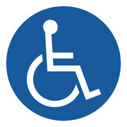 Gebotszeichen / Für Rollstuhlbenutzer