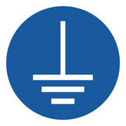Gebotszeichen / Vor Benutzung erden