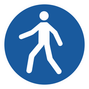 Gebotszeichen / Fußgängerweg benutzen