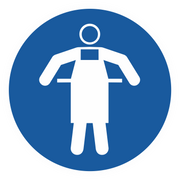 Gebotszeichen / Schutzschürze benutzen