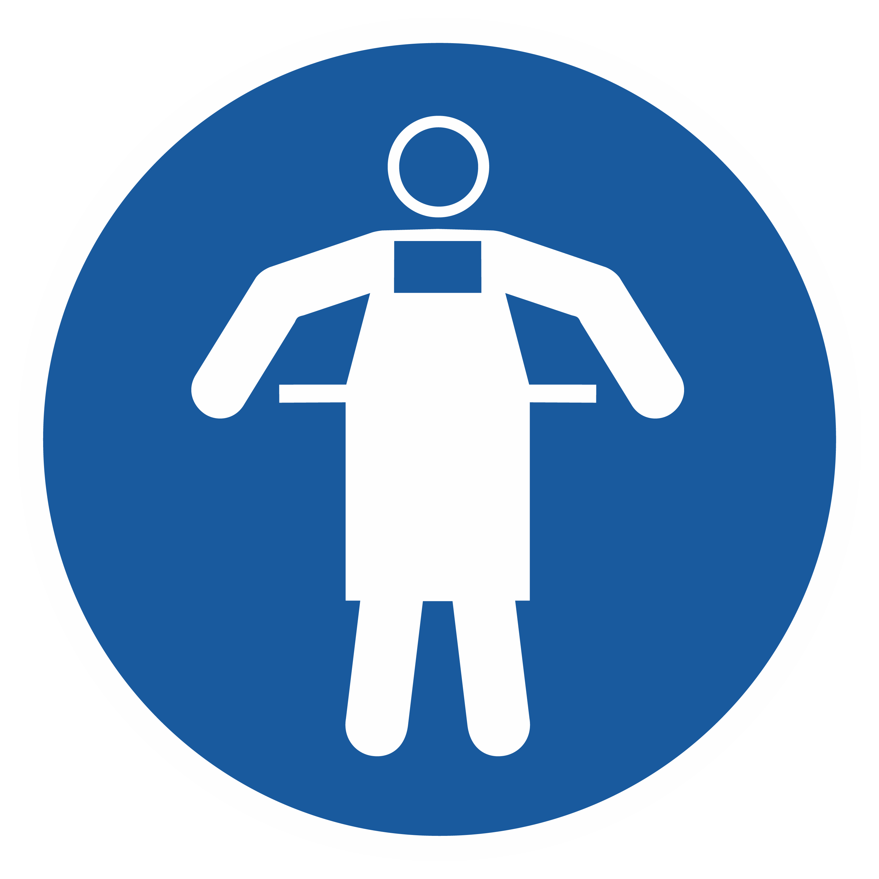 Gebotszeichen / Schutzschürze benutzen