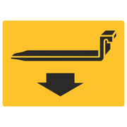 Betriebskennzeichnung / Symbol Hier Gabelstapler ansetzen