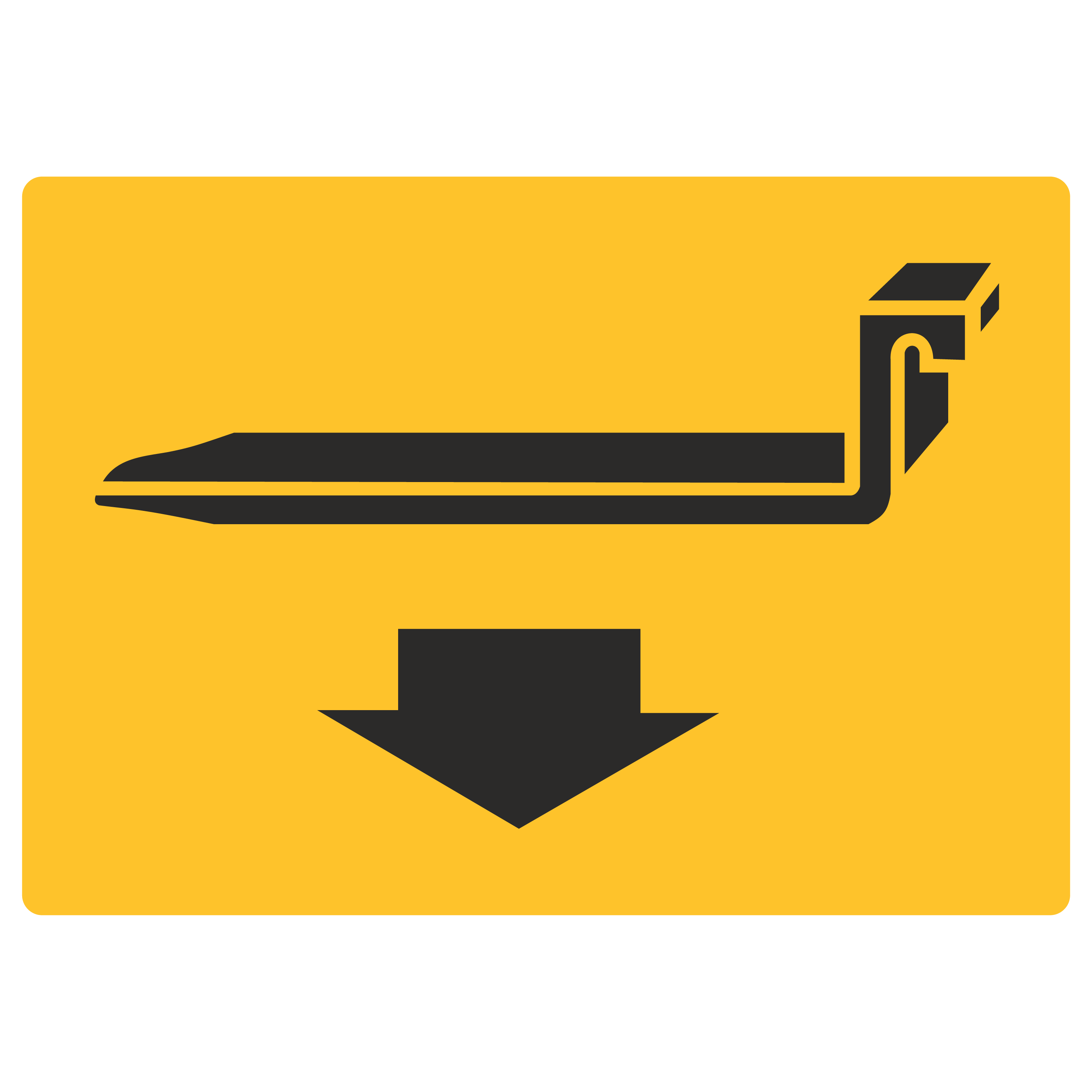 Betriebskennzeichnung / Symbol Hier Gabelstapler ansetzen