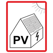AUFKLEBER PV-ANLAGE MIT  MIT NETZEINSPEISUNG