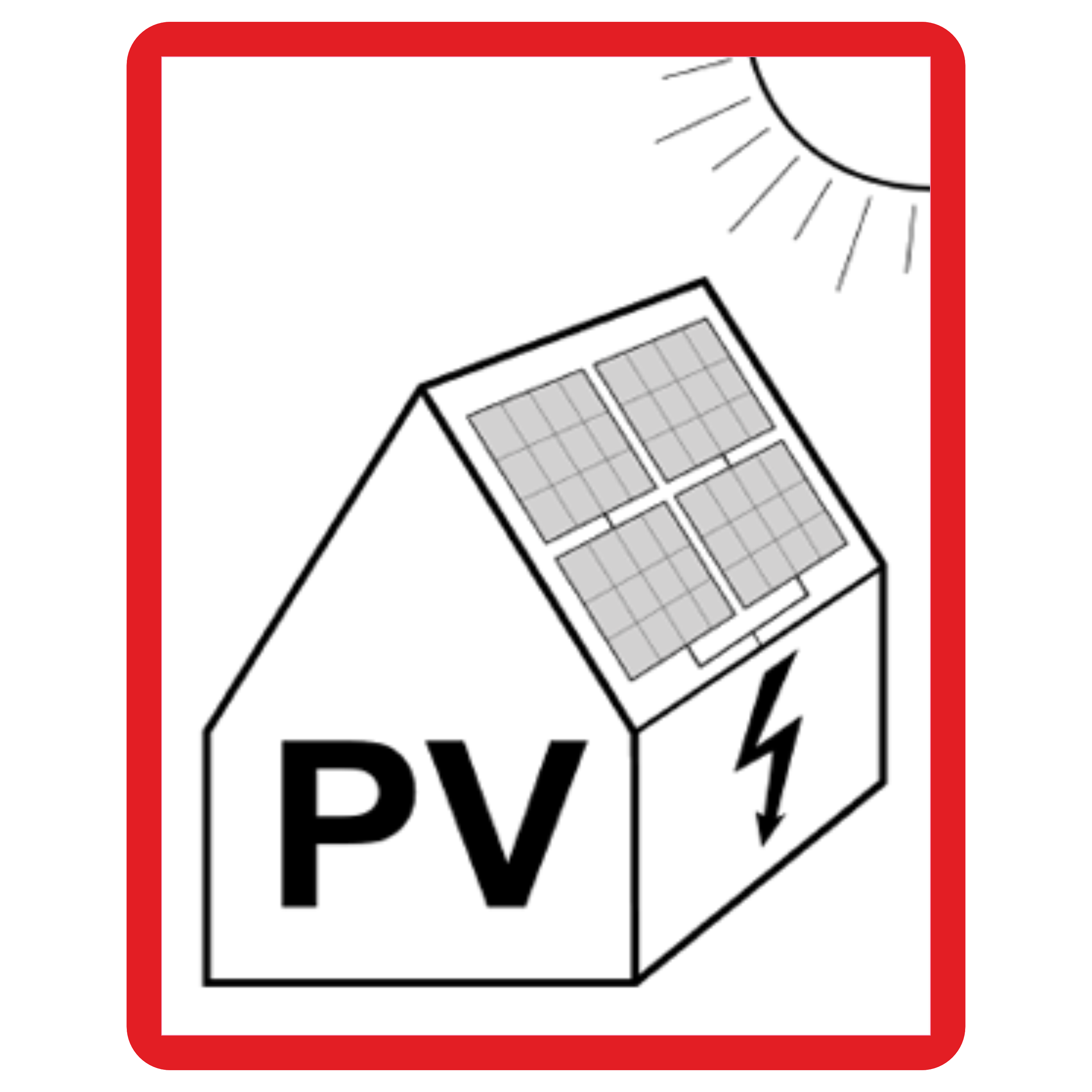 AUFKLEBER PV-ANLAGE MIT  MIT NETZEINSPEISUNG
