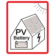 AUFKLEBER PV-ANLAGE MIT BATTERIESPEICHER
