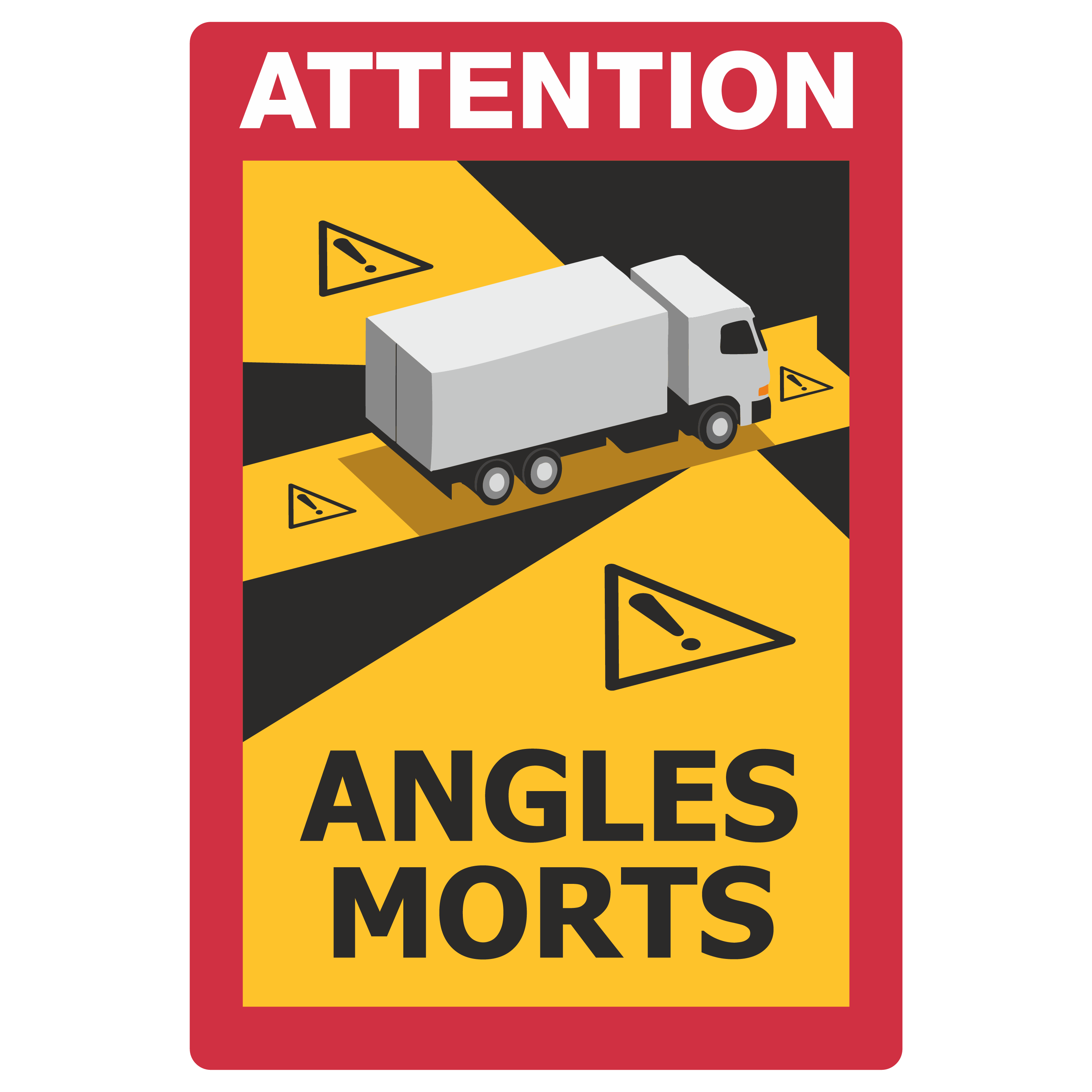 Fahrzeugkennzeichnung für LKW / Attention Angles Morts