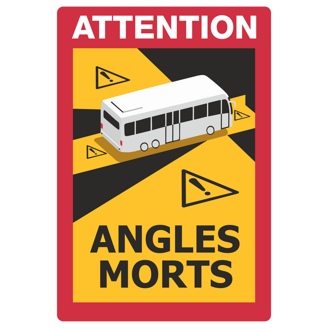 Fahrzeugkennzeichnung für Busse und Wohnmobile / Attention Angles Morts