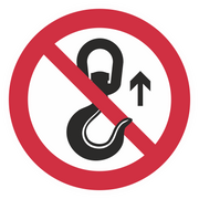 Verbotszeichen / Heben verboten