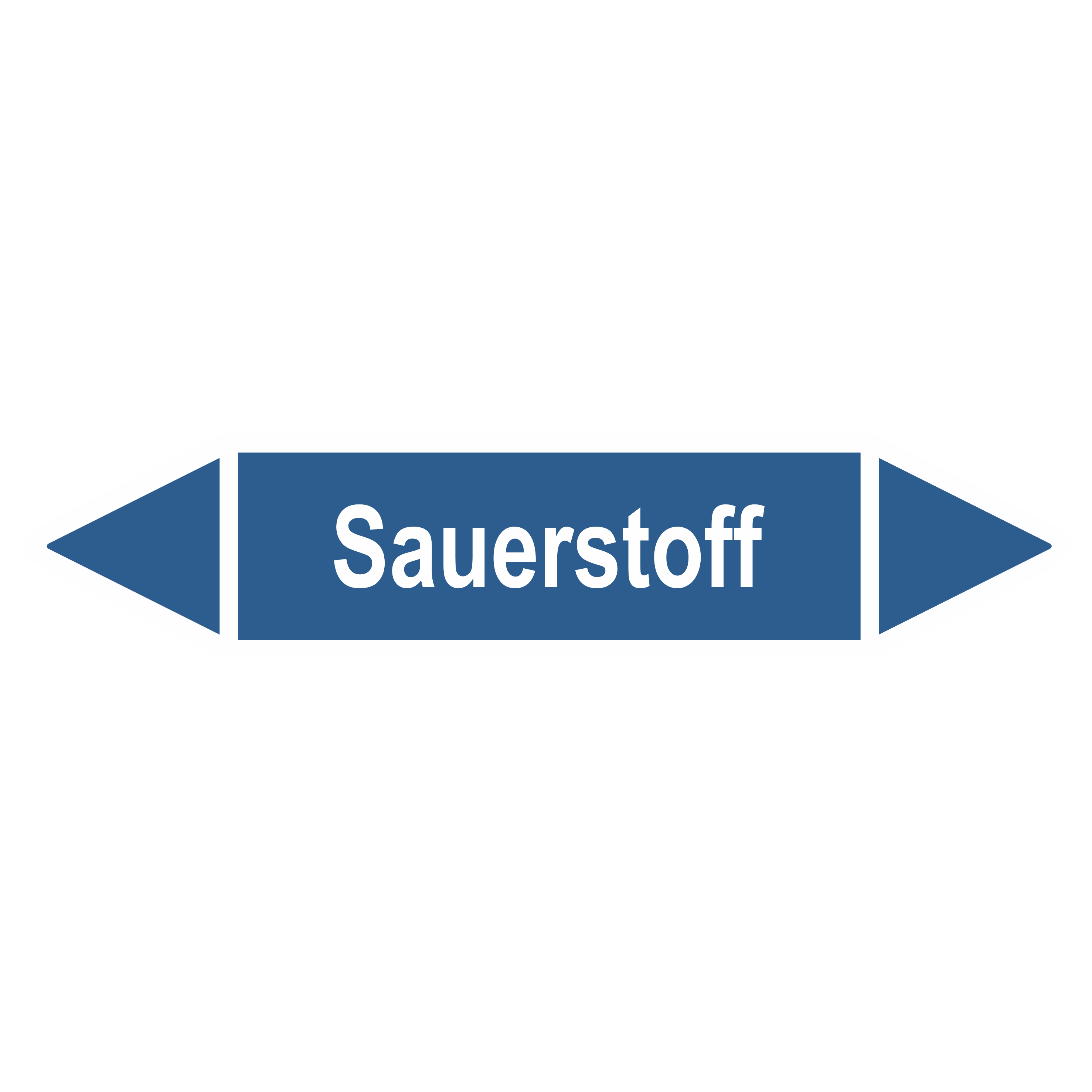 Rohrleitungskennzeichnung - Pfeil - Gruppe 0 / Sauerstoff