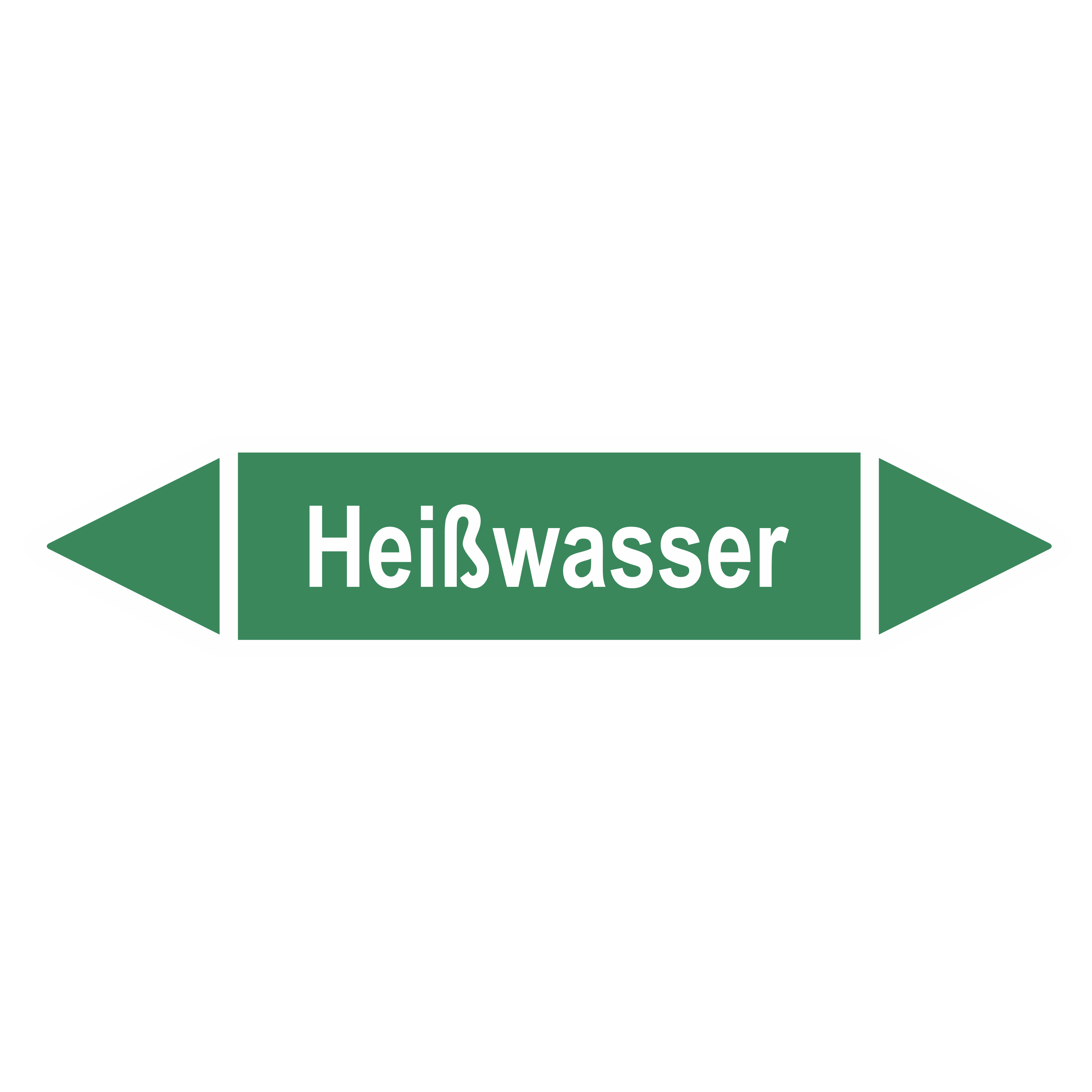 Rohrleitungskennzeichnung - Pfeil - Gruppe 1 / Wasser