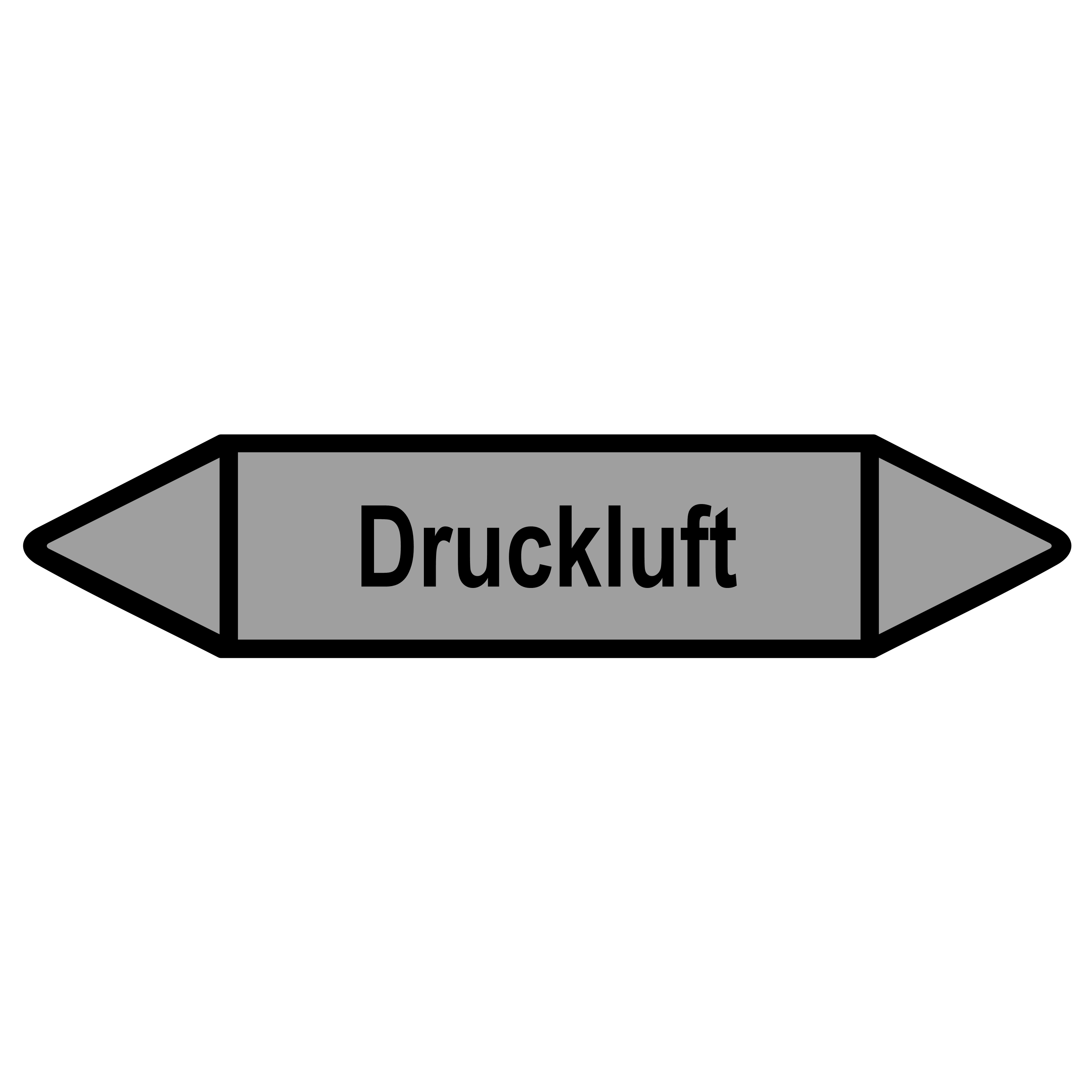 Rohrleitungskennzeichnung - Pfeil - Gruppe 3 / Luft