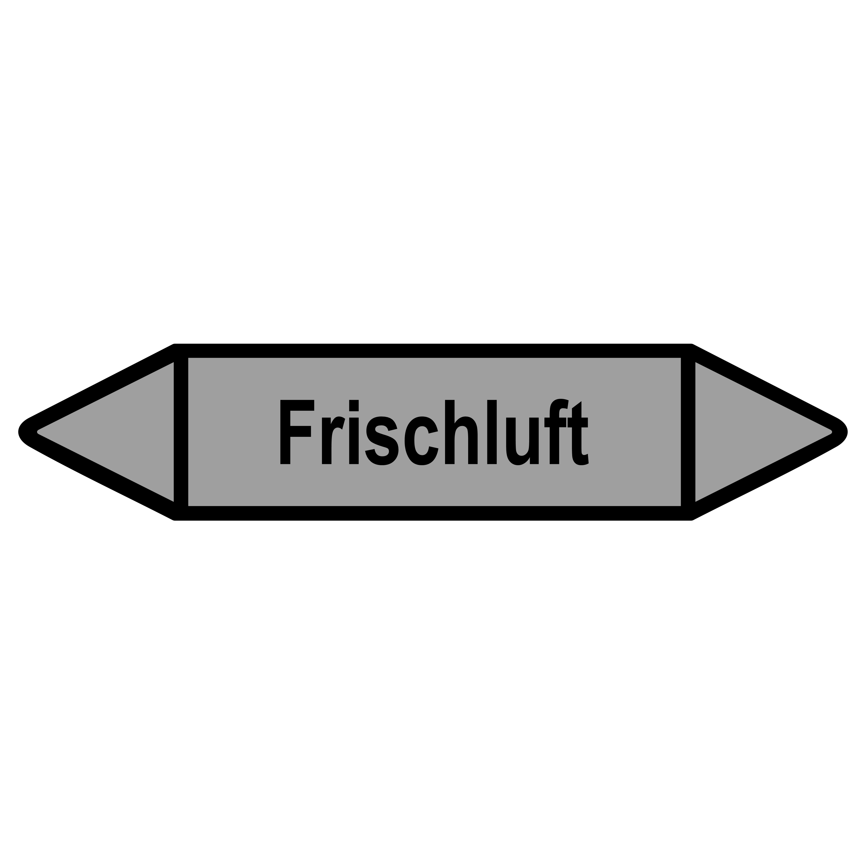 Rohrleitungskennzeichnung - Pfeil - Gruppe 3 / Luft