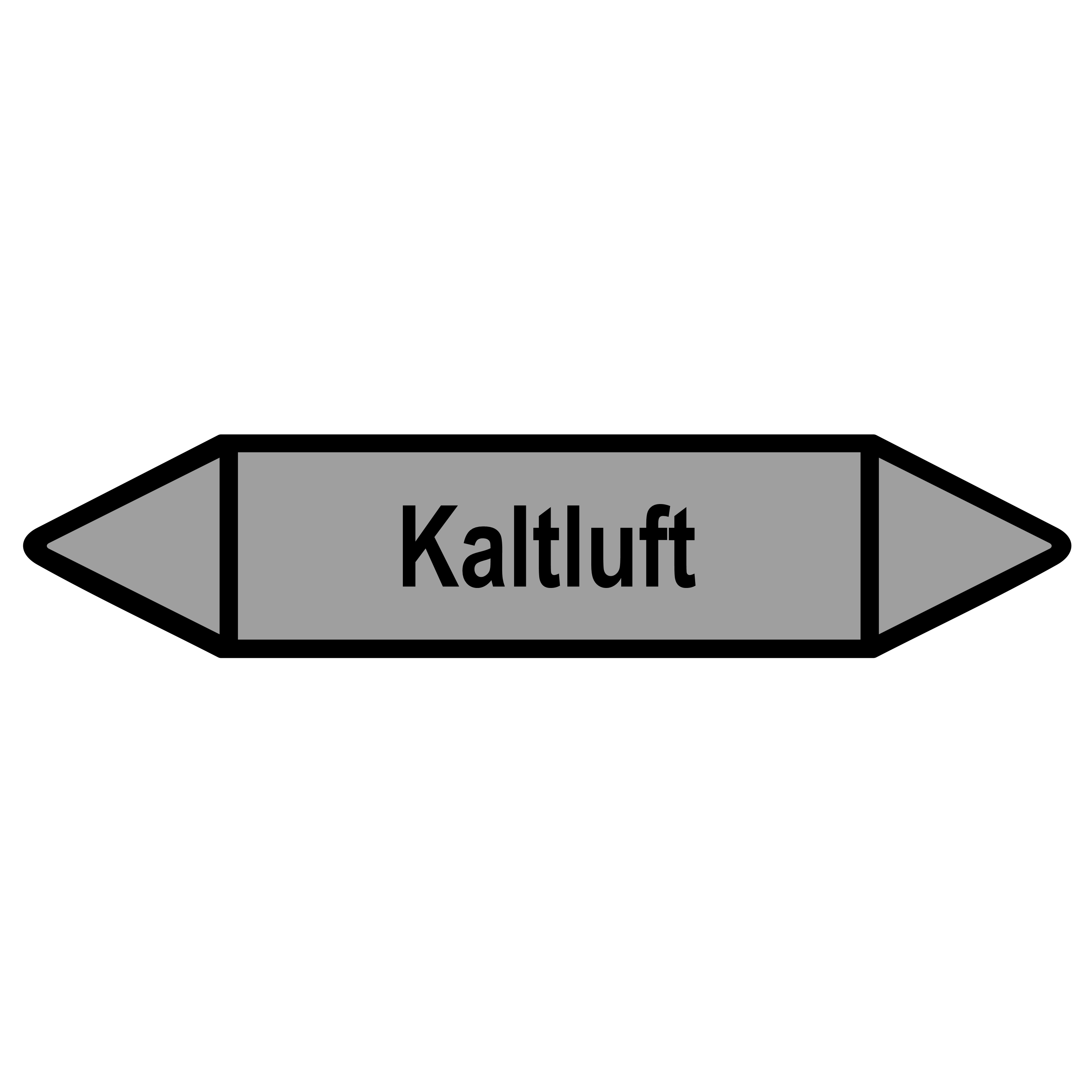 Rohrleitungskennzeichnung - Pfeil - Gruppe 3 / Luft