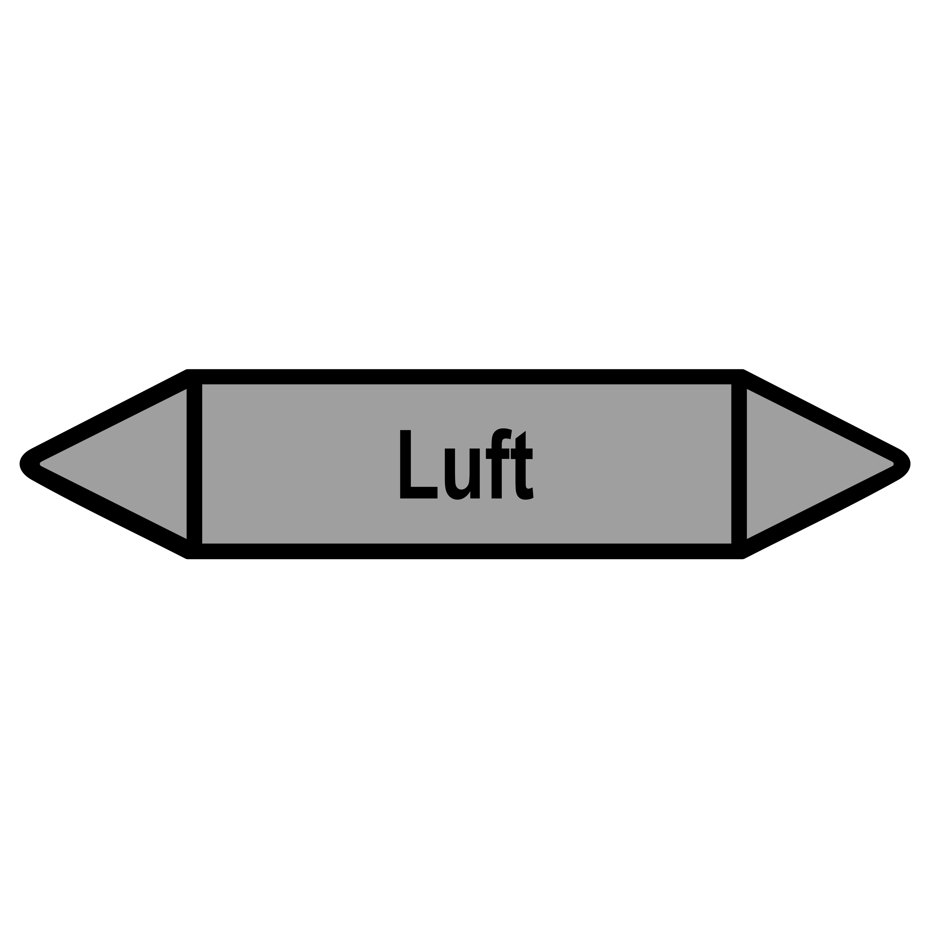 Rohrleitungskennzeichnung - Pfeil - Gruppe 3 / Luft